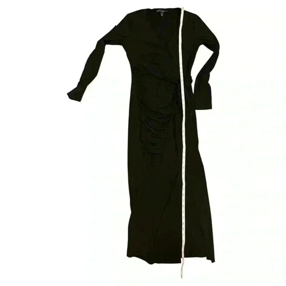 White House Black Market Long Sleeve Ruched Body Con Dress Size 2 - Picture 8 of 11